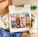 Wholesale Valentine's Day Small Town Valentine Sweatshirt - Sand
