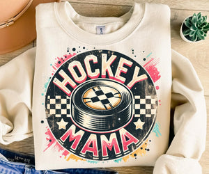 Wholesale Hockey Mama Puck Sweatshirt - Sand