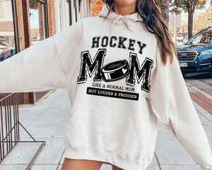 Wholesale Hockey Mom Louder Prouder Sweatshirt - White Hoodie