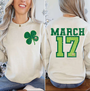 Wholesale March 17 St Patrick's Day Two Sided Sweatshirt