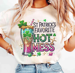 Wholesale St Patick's Favorite Hot Mess T Shirt