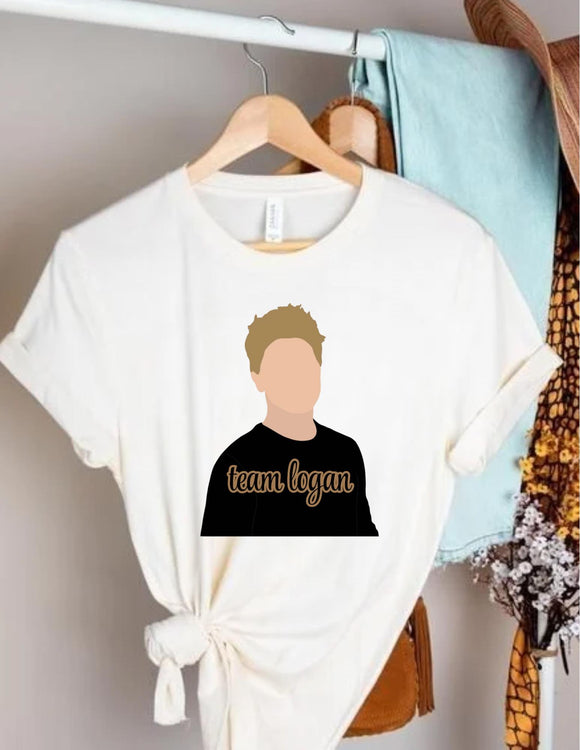 Team Logan Gilmore Girls Inspired T Shirt-MO Natural