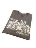 Wholesale Easter Faux Lace Design T Shirts Spring 2025-Heather Charcoal