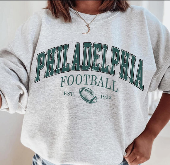 Wholesale Philadelphia Eagles Sweatshirt with hearts Ash Gray