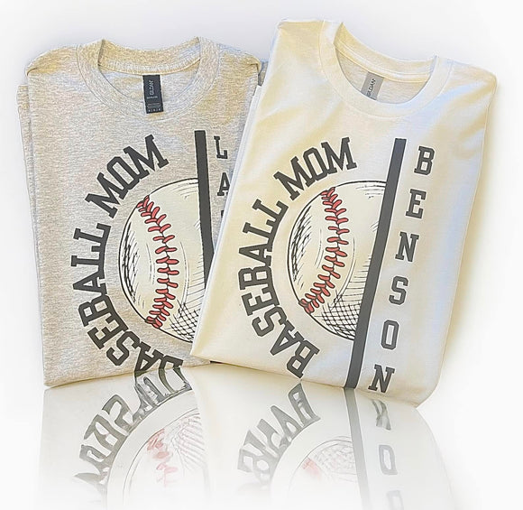 HOW Baseball Mom Personalized T Shirt