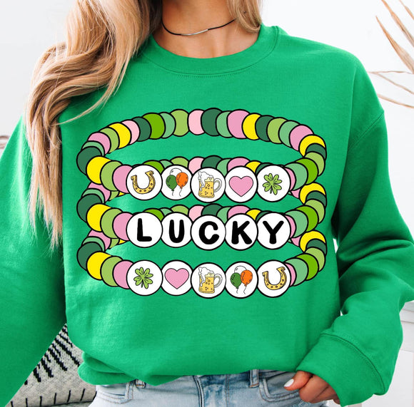 Wholesale LUCKY Friendship Bracelets St Patrick's Day Sweatshirt - Green