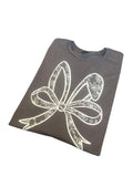 Wholesale Easter Faux Lace Design T Shirts Spring 2025-Heather Charcoal