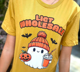 Customizable Cute Ghost T-Shirt – Add Your Business, School, or Team Name!