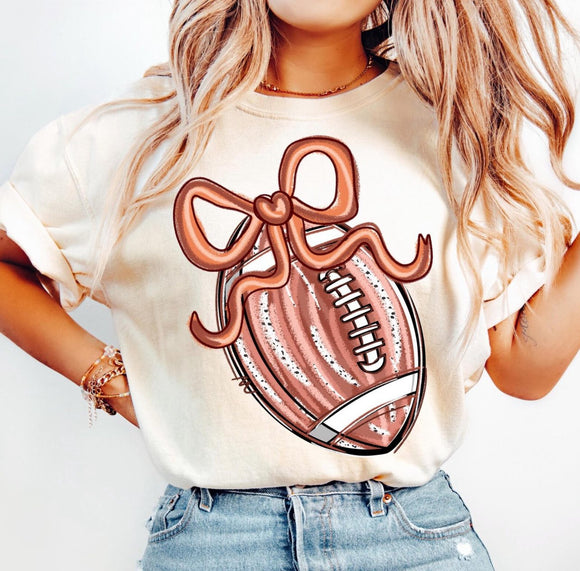 BULL Football Bow Hand Drawn T Shirt