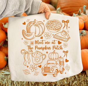Meet Me at the Pumpkin Patch Fall Graphic Sweatshirt for Her