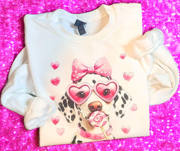 Wholesale Valentines Dog Breed Sweatshirt- White