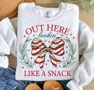 WS Snack Cake Funny Humorous Christmas 2025 Graphic Sweatshirt