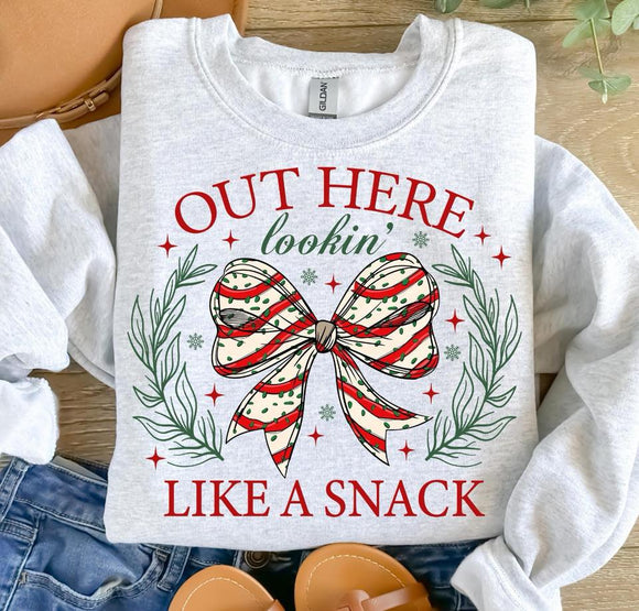 WS Snack Cake Funny Humorous Christmas 2025 Graphic Sweatshirt