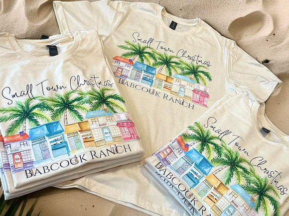 WS Christmas Graphic Tee Coastal Christmas Beach Town Tropical Holiday Shirt