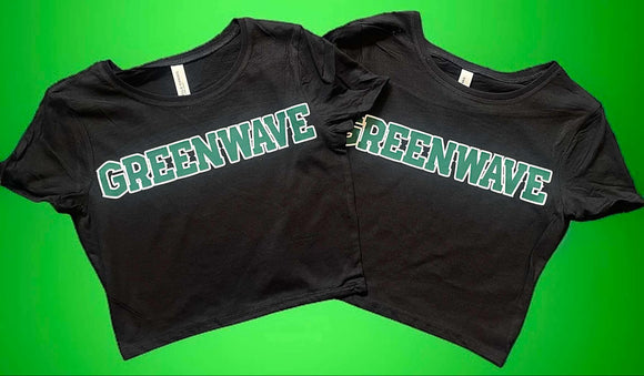 Greenwave School Spirit Teen Ladies Crop Top T Shirt