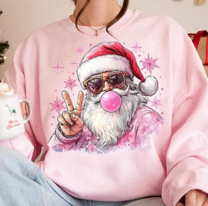 Wholesale Santa Christmas Bubble Gum Sweatshirt