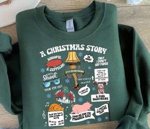 Wholesale A Christmas Story Sweatshirt - Forest Green