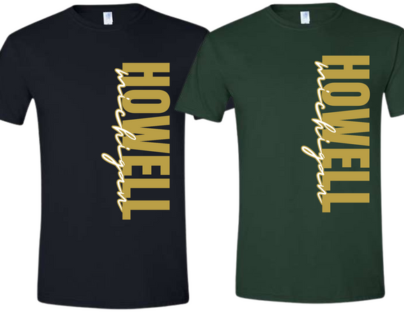 HOW Howell Michigan Vertical T Shirt Youth & Adult