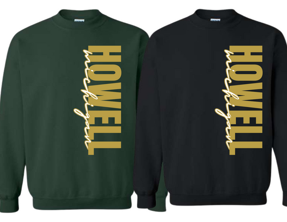 HOW Howell Michigan Vertical Sweatshirt Youth & Adult