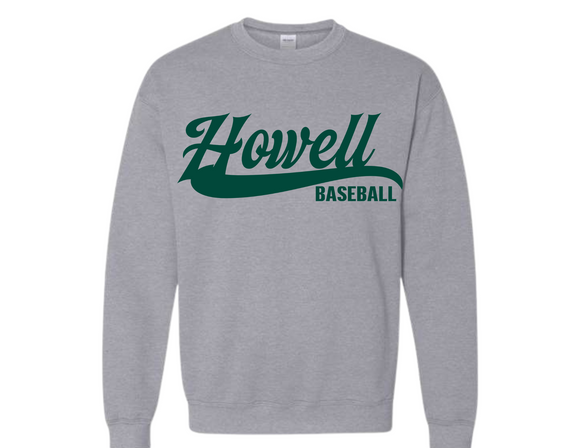 HOW Howell Baseball Sport Gray Sweatshirt Youth & Adult