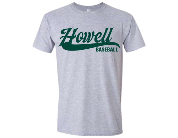 HOW Howell Baseball Sport Gray T Shirt Youth & Adult
