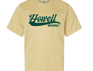 HOW Howell Baseball Vegas Gold Performance T Shirt Youth & Adult