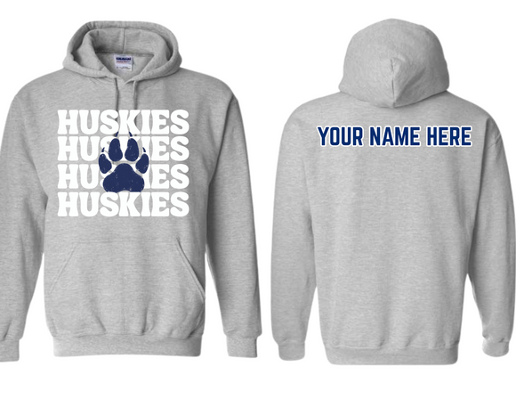 MHS Huskies Repeat Hoodie Sport Gray - Youth & Adult