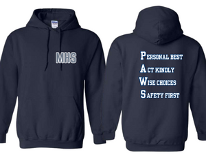 MHS MHS P.A.W.S. Hoodie Navy - Youth & Adult