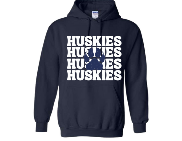 MHS Huskies Repeat Hoodie Navy - Youth & Adult