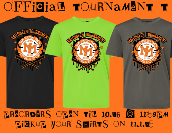 NMYBBSB Official Halloween Tournament T Shirt - Dryfit Multi Colors