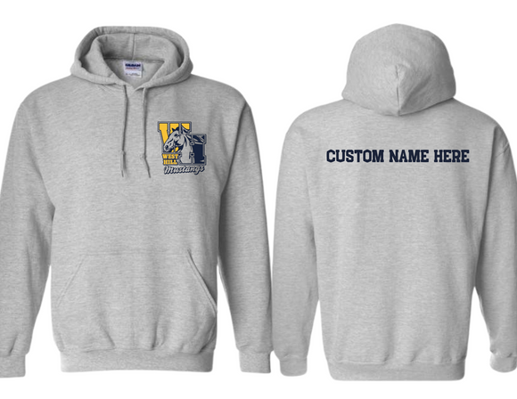 WHE Sport Gray Hoodie -West Hill LOGO- Youth & Adult