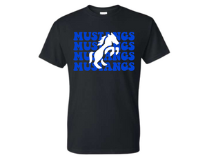 EMK Black T Shirt - EMK Mustangs Repeat