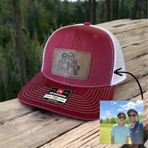 Wholesale | Custom Drawing Sketch Leatherette Patch Hats for Dad