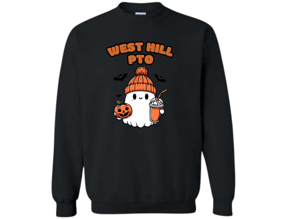 WHE Black Sweatshirt - WHE PTO Spooky Ghost Sweatshirt