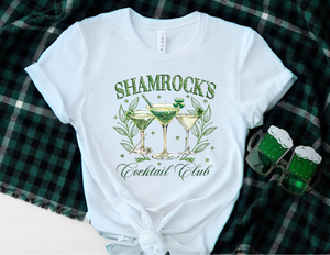 Wholesale St Patick's Shamrock Cocktail Club T Shirt