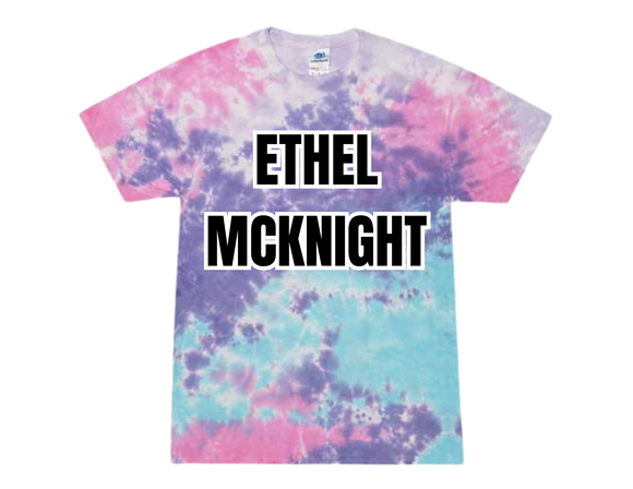 EMK Tie Dye T Shirt Cotton Candy - Ethel McKnight in Black- Youth & Adult