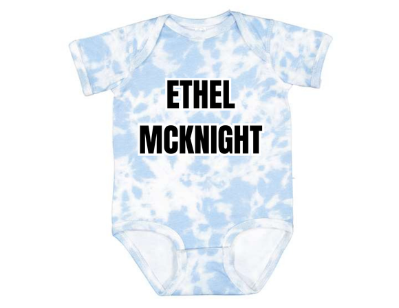 EMK Tie Dye T Shirt Sky Tie Dye - Ethel McKnight in Black- Baby