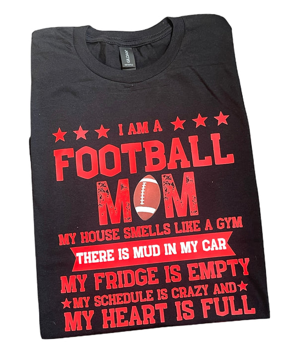 Football Mom Messy Life T Shirt