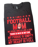 Football Mom Messy Life T Shirt