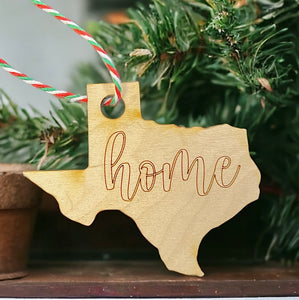 Wholesale | 10 pcs PER STATE | Wood State HOME Ornaments (strings not included)