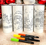 Wholesale | 4 | DIY coloring 20 oz tumblers Christmas kids