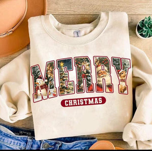 Wholesale Merry Christmas Sweatshirt - sand