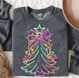 Wholesale Glowing Christmas Tree Christmas Sweatshirt H Charcoal