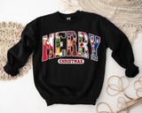 Wholesale Merry Christmas Movie Sweatshirt in black