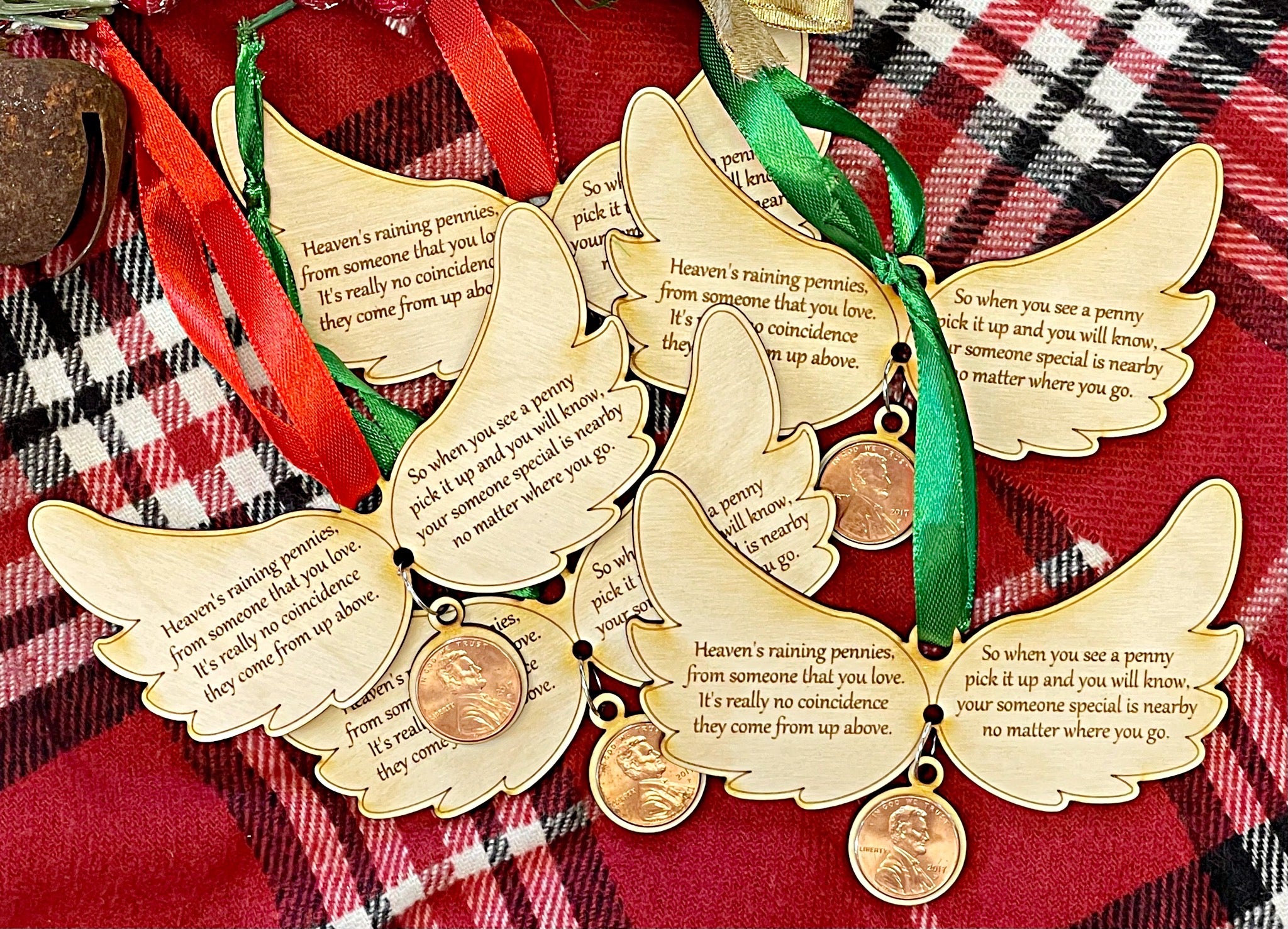 Wholesale | 4 pack | Memorial Pennies From Heaven Ornament – LICT  *Wholesale*Retail*Mobile Boutique