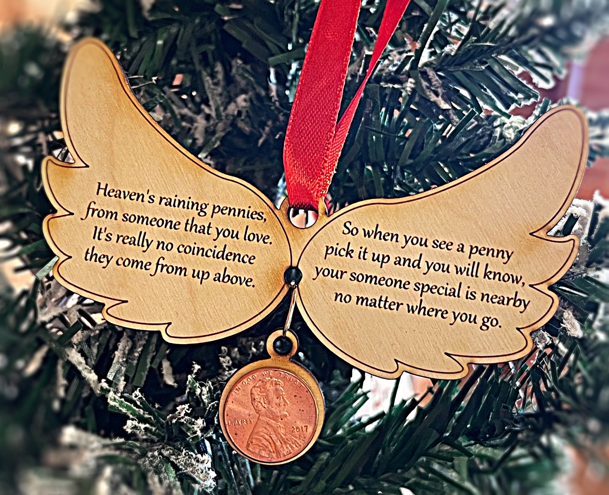 Wholesale | 4 pack | Memorial Pennies From Heaven Ornament – LICT  *Wholesale*Retail*Mobile Boutique