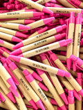 Wholesale |  1 dozen | Mini Pink Eco Engraved Pens - Black Ink