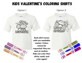 Wholesale Kids Coloring Valentine's Day T Shirts