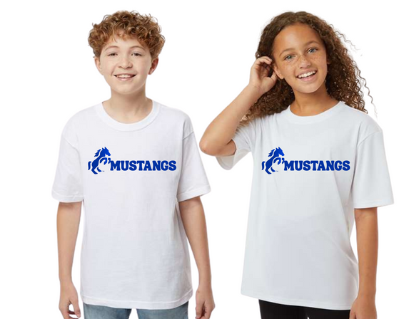 EMK Val-U-T Shirt - Ethel McKnight MUSTANG in Blue- Youth