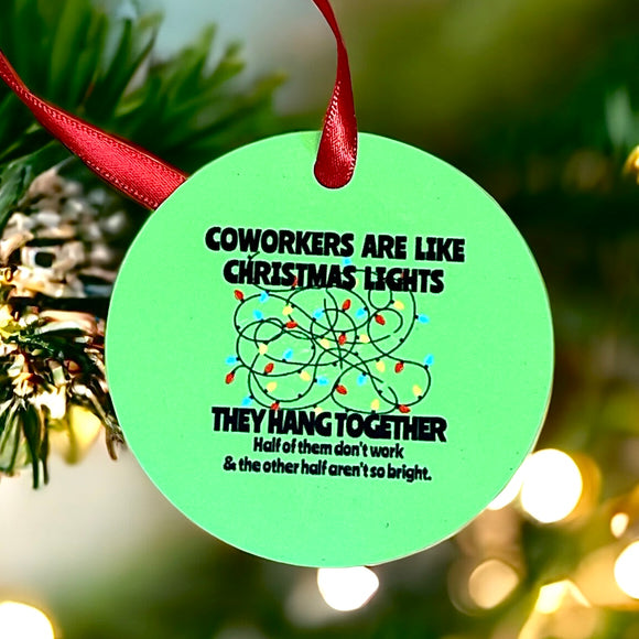 Wholesale  | 3 pcs | Funny Coworkers Christmas Light Ornament